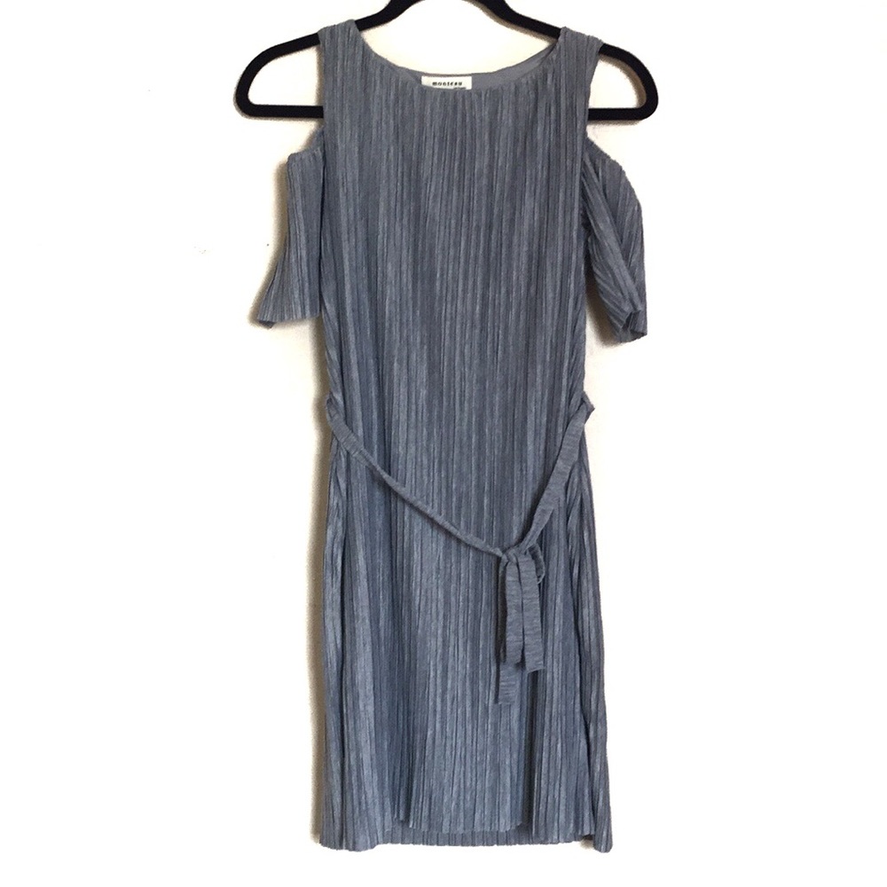 🆕 NWT Monteau Grey Dress Open Shoulder Wrap